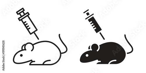 Animal testing icon. Vector Isolated Illustration for web design.