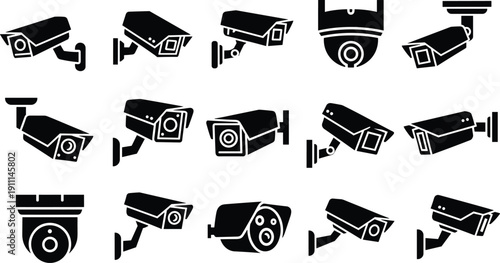 Black and white security camera security cameras black and white surveillance CCTV monitoring safety