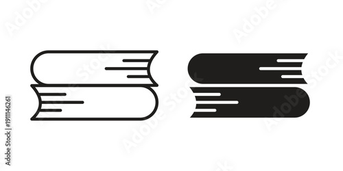 Books icon. Vector Isolated Illustration for web design.