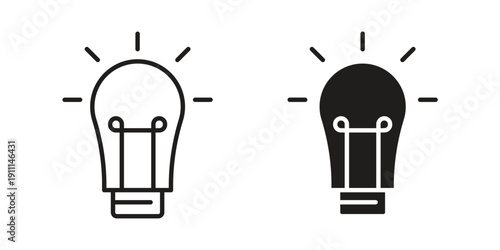 Bulb icon. Vector Isolated Illustration for web design.