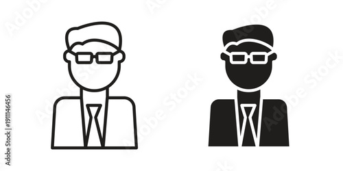 Businessman icon. Vector Isolated Illustration for web design.