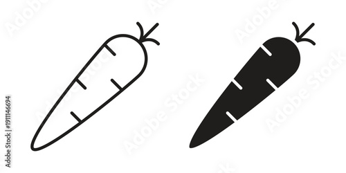 Carrot icon. Vector Isolated Illustration for web design.