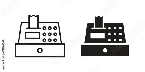 Cash register icon. Vector Isolated Illustration for web design.
