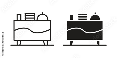 Catering buffet icon. Vector Isolated Illustration for web design.