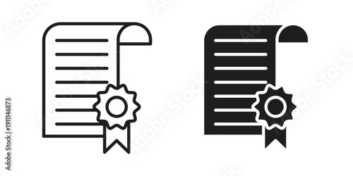 certificate diploma icon. Vector Isolated Illustration for web design.