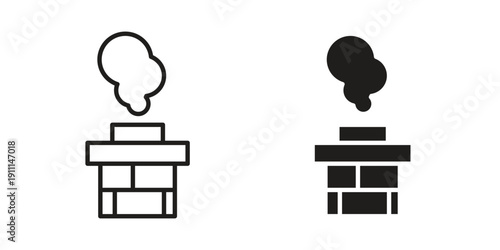 Chimney smoke icon. Vector Isolated Illustration for web design.