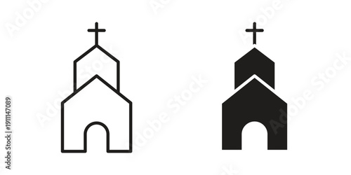Church icon. Vector Isolated Illustration for web design.