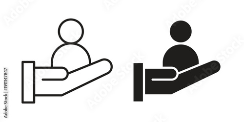 Customer retention icon. Vector Isolated Illustration for web design.