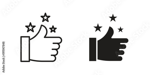 Customer satisfaction icon. Vector Isolated Illustration for web design.