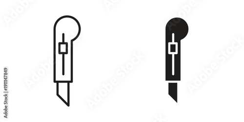 Cutter Knife icon. Vector Isolated Illustration for web design.