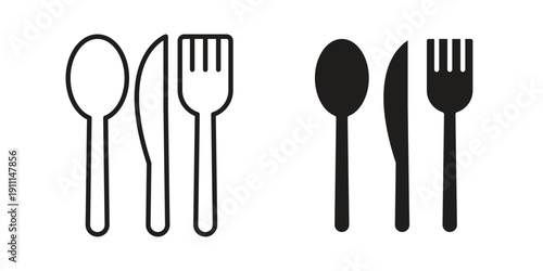 Cutlery icon. Vector Isolated Illustration for web design.
