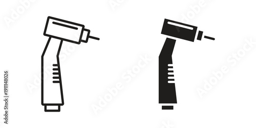 Dental nozzle drill icon. Vector Isolated Illustration for web design.