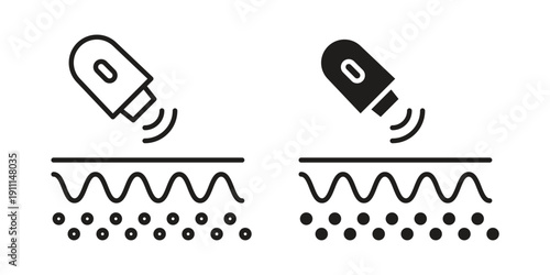 Dermatology beauty therapy for body skin icon. Vector Isolated Illustration for web design.