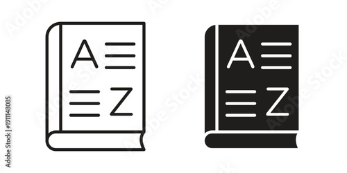 Dictionaries icon. Vector Isolated Illustration for web design.