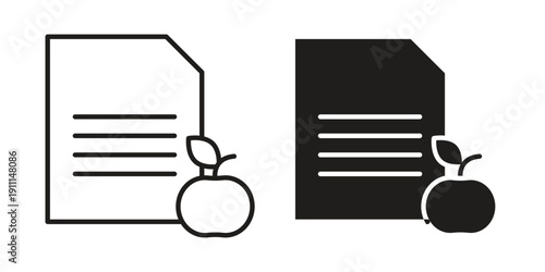 Diet plan icon. Vector Isolated Illustration for web design.