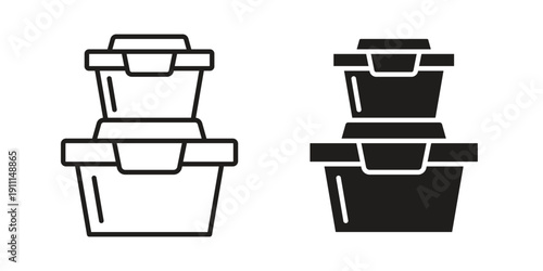 Food Container icon. Vector Isolated Illustration for web design.