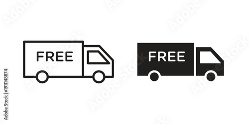 Free Shipping icon. Vector Isolated Illustration for web design.