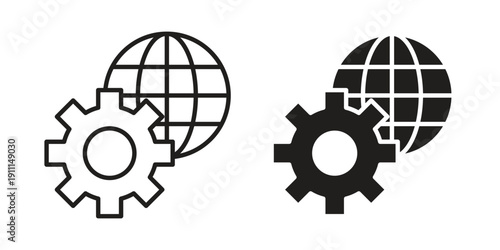 Globalization icon. Vector Isolated Illustration for web design.