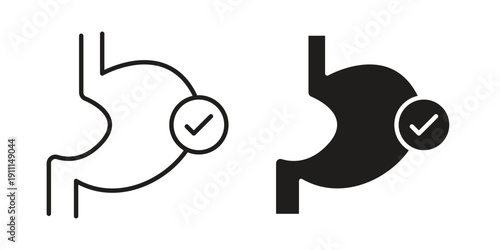 Good digestion icon. Vector Isolated Illustration for web design.