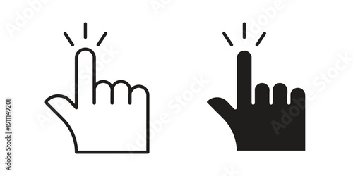 Hand click icon. Vector Isolated Illustration for web design.