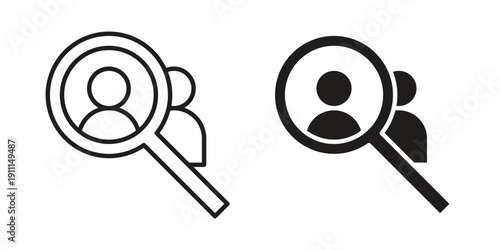 Hiring icon. Vector Isolated Illustration for web design.