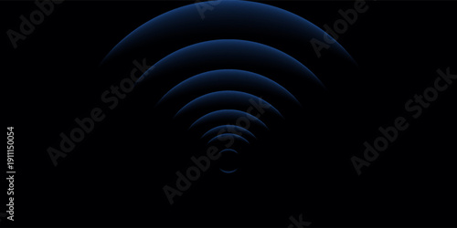 glowing neon radio wave signal icon background. Noise frequency signal icon illustration background.