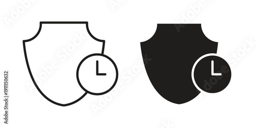 Long term protection icon. Vector Isolated Illustration for web design.