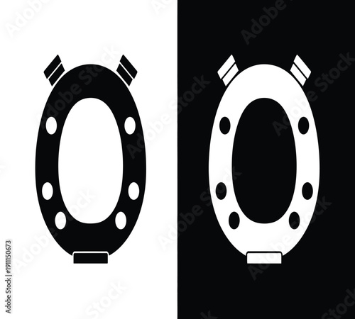 Black and white illustration of two pipe flanges