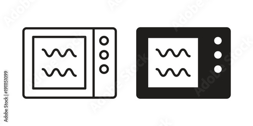 Microwave icon. Vector Isolated Illustration for web design.