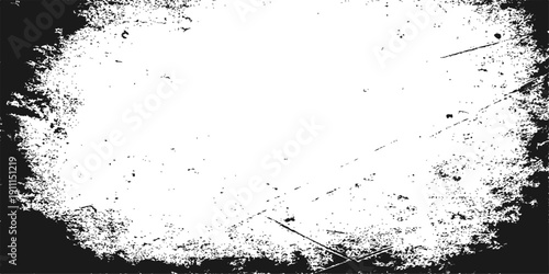 Abstract grunge background featuring a black ink splat frame with liquid paint splashes and organic water droplet textures on a clean vector pattern backdrop