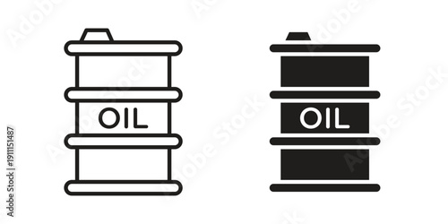 Oil drum container icon. Vector Isolated Illustration for web design.