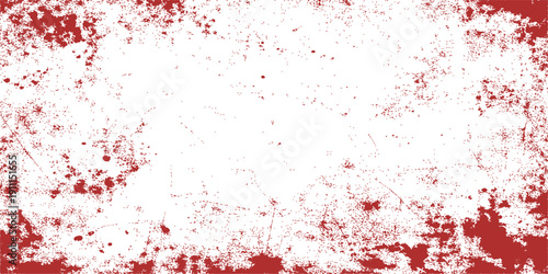 Red grunge paint splashes and blood splatters create a dirty watercolor ink texture design with artful red stains on a decorative vector illustration backdrop pattern for a Christmas paper wallpaper