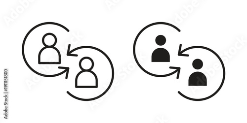 Partner program icon. Vector Isolated Illustration for web design.