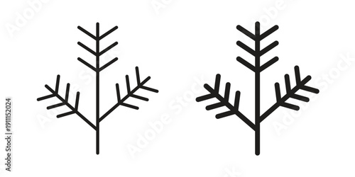 Pine branch icon. Vector Isolated Illustration for web design.