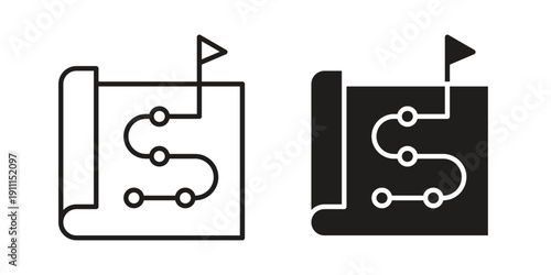 Planning icon. Vector Isolated Illustration for web design.