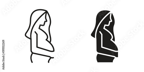 Pregnancy icon. Vector Isolated Illustration for web design.