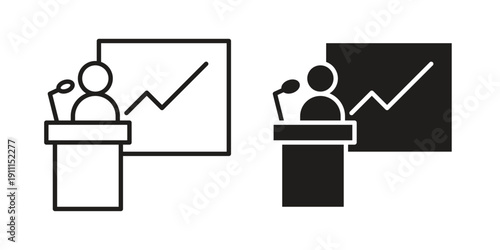 Presentation icon. Vector Isolated Illustration for web design.