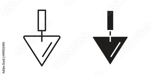 Putty knife icon. Vector Isolated Illustration for web design.