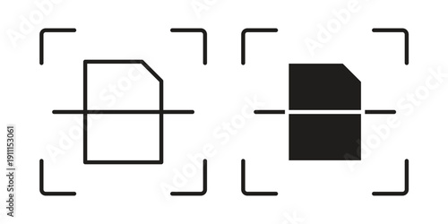 Scan documents icon. Vector Isolated Illustration for web design.