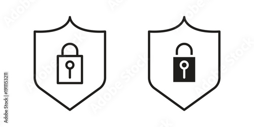 secure shield icon. Vector Isolated Illustration for web design.