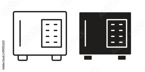 Secure vault icon. Vector Isolated Illustration for web design.