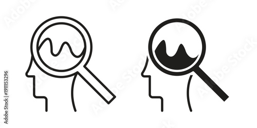 Self research icon. Vector Isolated Illustration for web design.