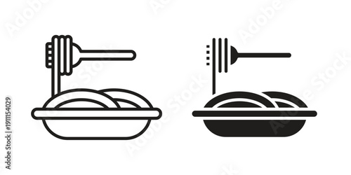 Spaghetti icon. Vector Isolated Illustration for web design.