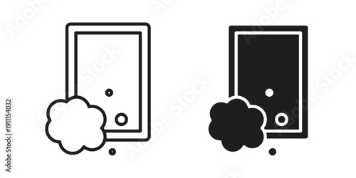Soap with bubbles icon. Vector Isolated Illustration for web design.