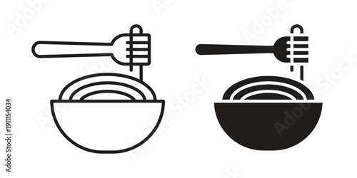 Spaghetti icon. Vector Isolated Illustration for web design.