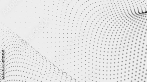 Futuristic Dotted Wave. Particle Wave. Vector Illustration. Abstract background with a dynamic wave on a light background.