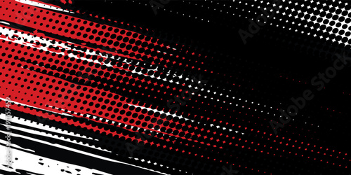 Exclusive sports racing car livery design with red and black color combination, for universal medium size, eps10 vector ready to print.