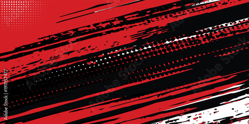 Exclusive sports racing car livery design with red and black color combination, eps 10.