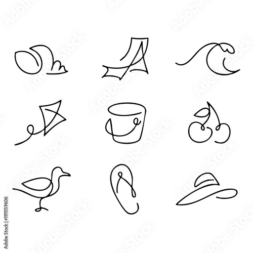 Clean and modern hand-drawn doodle icons featuring minimalist line art sketches, ideal for info-graphics, presentations, and creative design projects.