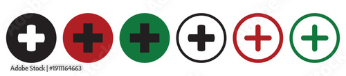 Medical Cross, First aid medical sign flat icon 